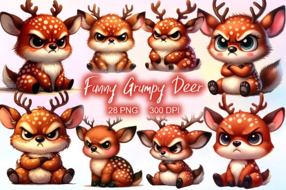 Download Funny Grumpy Deer Clipart PNG - Deer clipart png Collection