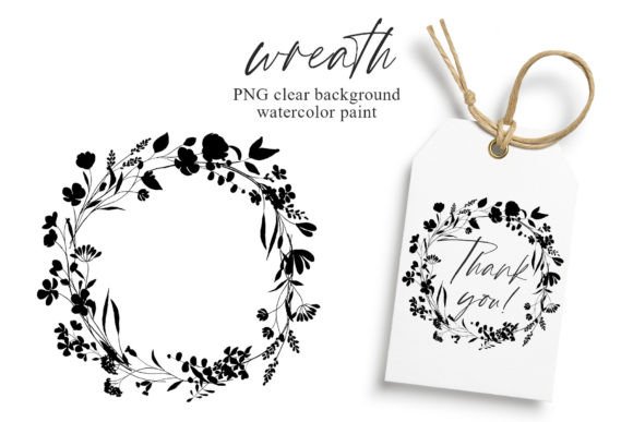 Download Wreath Black Flowers, Leaf, Frame, Logo. - Logo Collection