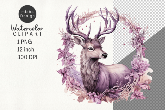 Download Vintage Christmas Deer Clipart PNG - Deer clipart png Collection
