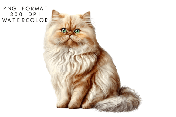Download Watercolor Persian Cat Clipart - Persian cat clipart Collection