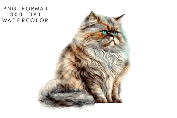 Download Watercolor Persian Cat Clipart - Persian cat clipart Collection