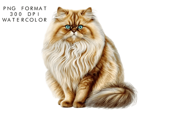 Download Watercolor Persian Cat Clipart - Persian cat clipart Collection