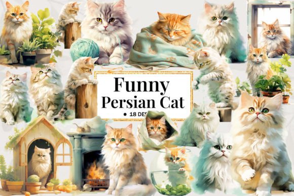 Download Funny Persian Cat Clipart - Persian cat clipart Collection