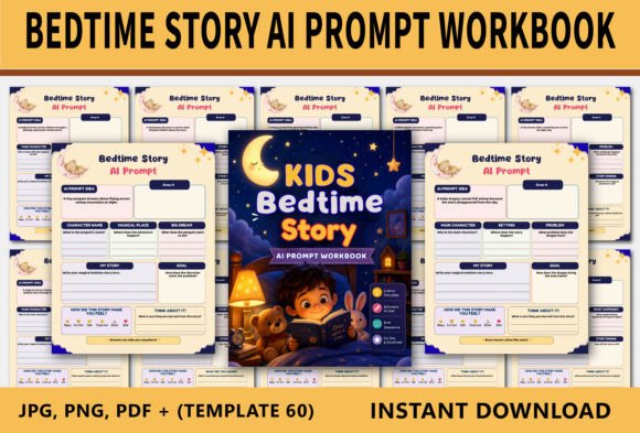 Download Bedtime Story AI Prompt Workbook - Ai prompt Collection