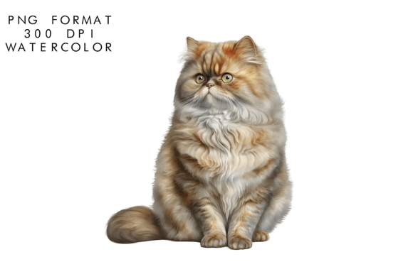Download Watercolor Persian Cat Clipart - Persian cat clipart Collection