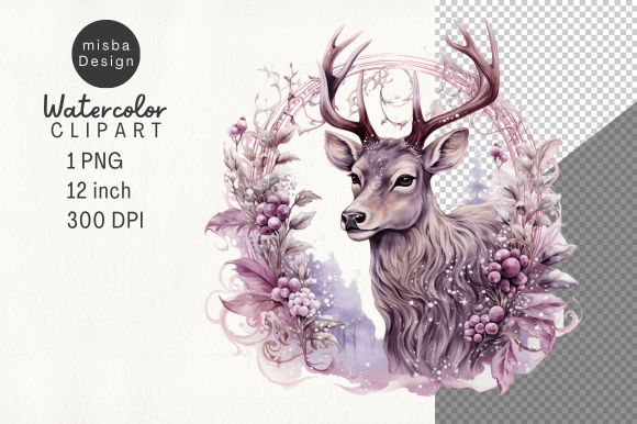 Download Vintage Christmas Deer Clipart PNG - Deer clipart png Collection