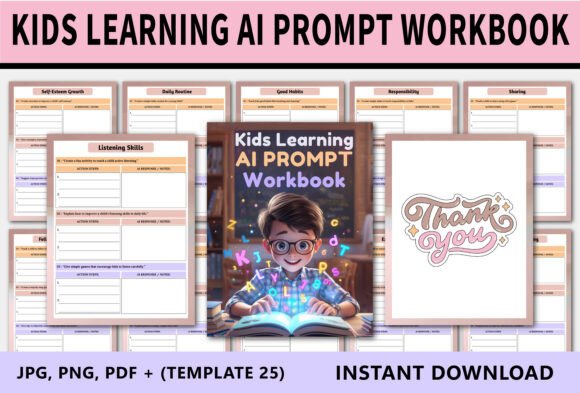 Download Kids Learning AI Prompt Workbook - Ai prompt Collection