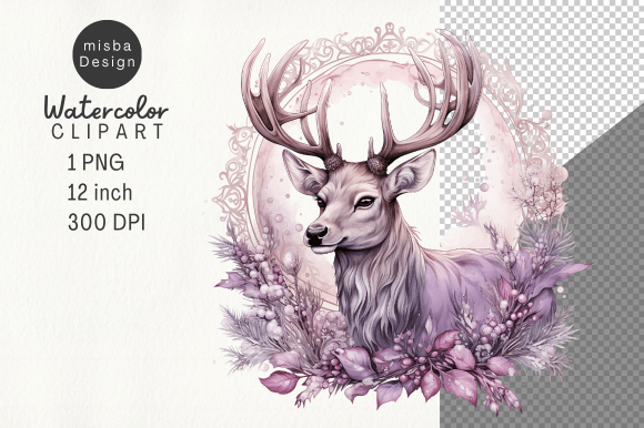 Download Vintage Christmas Deer Clipart PNG - Deer clipart png Collection