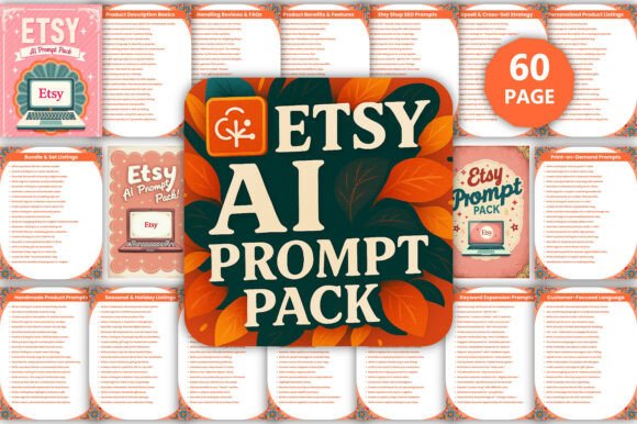 Download Etsy AI Prompt Pack Canva Kdp - Ai prompt Collection